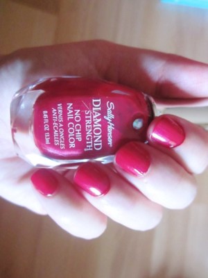 This is Ruby Red on my fingers. 