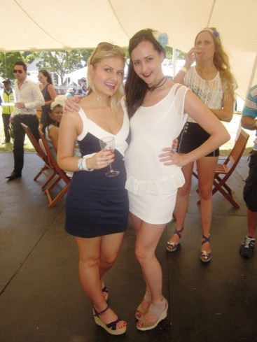 Living it up at last year's event with Karisa.