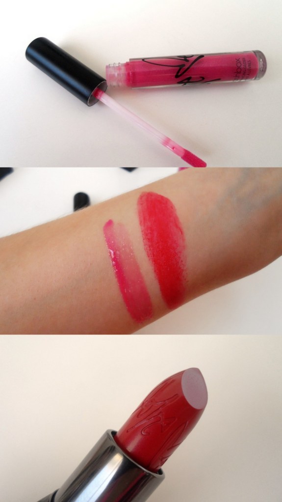Top: Smashbox lip enhancing gloss in Adore Me. Bottom: Smashbox Be Legendary lipstick in Love Me.
