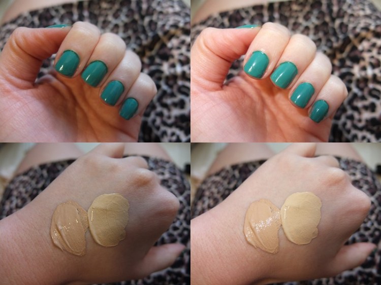 No flash on the left, with flash on the right.