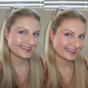 This is me on a bad skin day shot with the auto setting and with the BLAH on the left. OMG, y'all.