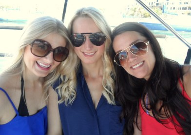 Living it up with my cousins on the yacht last year.