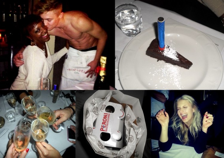 See Clouds, Spur isn't the only jol that whips out sparkler. And is that a B-day Peroni 4-pack? Classy friends you've got, babe.