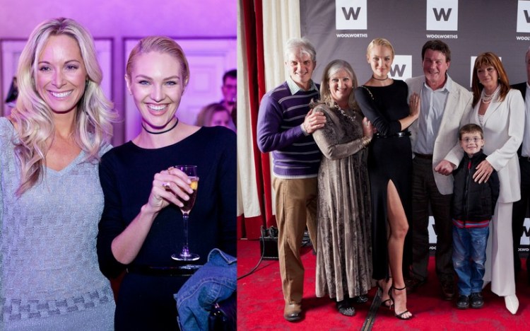 That's actress BLAH on the left and I'm assuming that's Candice's family on the right.