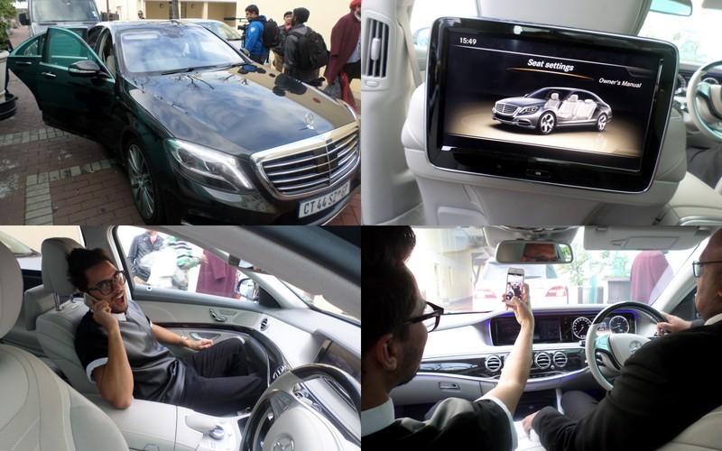 I loved that some of the cars had flat screen TVs in the back of the seats.
