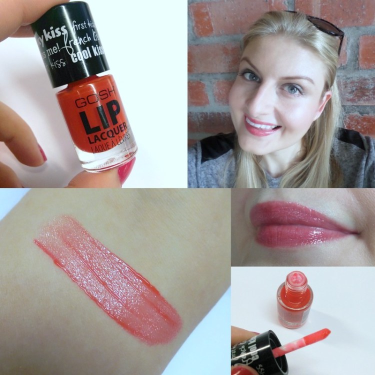 While it looks tomato red on my skin, the 'blue' of my lips gives it more a cherry vibe.