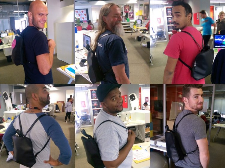 Back packs and blue steel in yo face! 