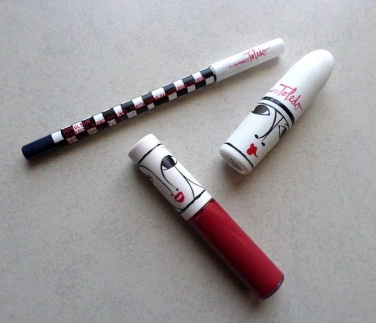  Pearlglide Intense Eye Liner in Petrol Blue, lipstick in Barbecue and Lipglass in Victoriana.