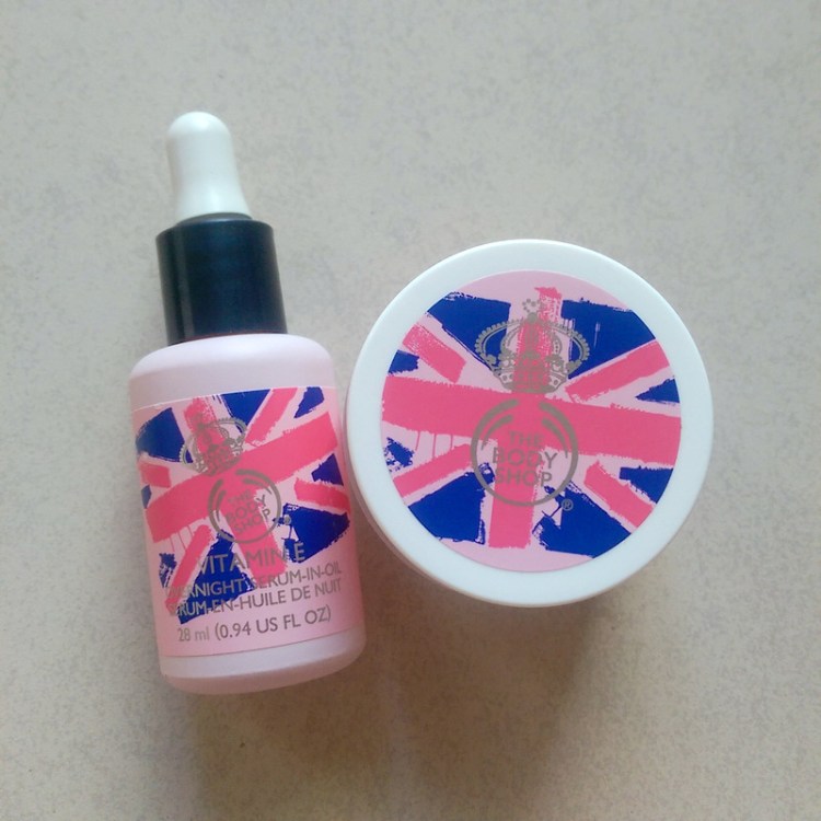 The Body Shop Vitamin E Overnight Serum-In-Oil (R155) and Aqua Boost Sorbet (R135).