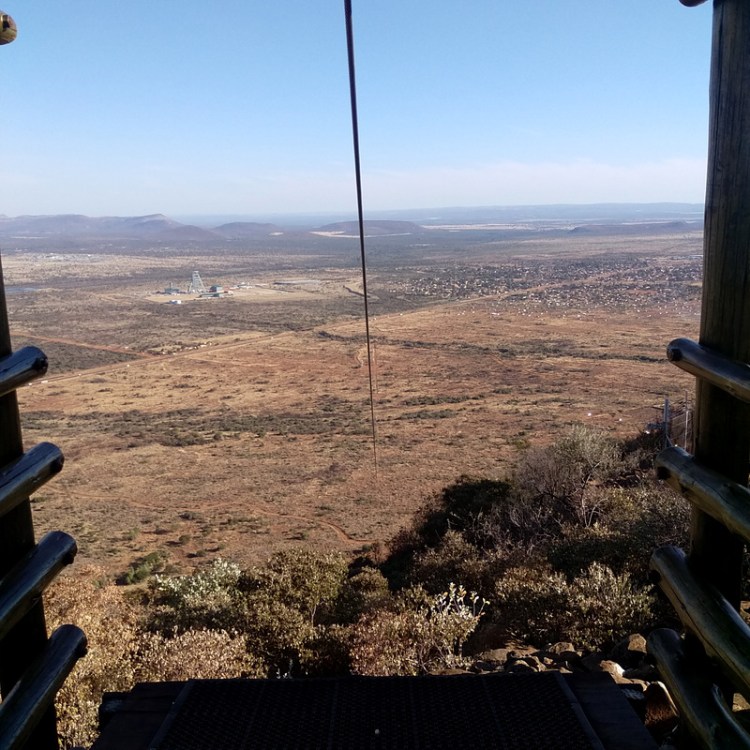 The drop from the top.