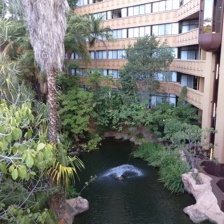 There's a water feature everywhere you look.