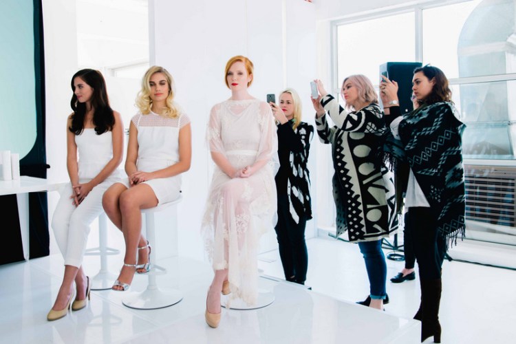 Models in white and bloggers in black. And no, that wasn't planned.