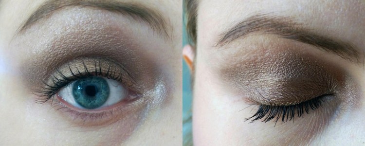 Another super easy look - Toasted all over my lid with Hustle in the crease and drawn out a bit and then back in again to cover a bit of the outer corner of the lid. While the shades look super mauve-y in the pan they appear VERY neutral, almost taupe, when they're on. I then dab a dot of Vigin in the inner corner of my eye to brighten it up.