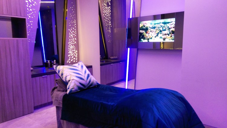 This is one of the beds in their huge couples treatment room.