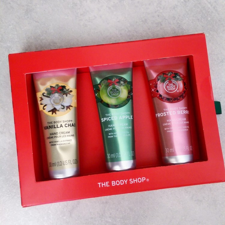 The Body Shop hand cream (PRICE).