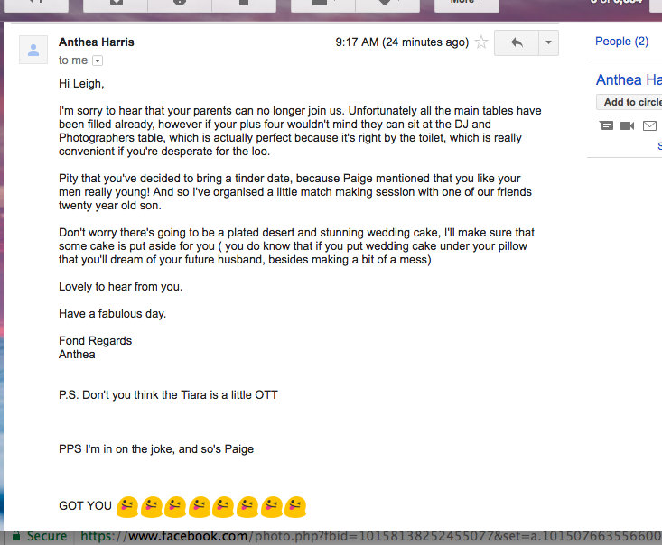 Nice one, Mrs. Harris. Real nice. *insert slow clap here*