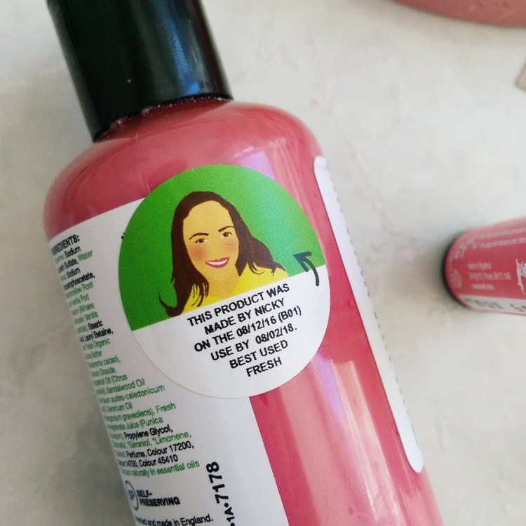 Lush cosmetics are handmade and I love how they put a little sticker on many of their items to show you who made it.