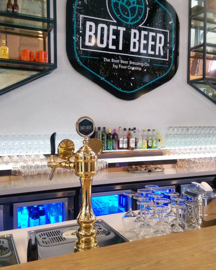 Craft beer on tap.
